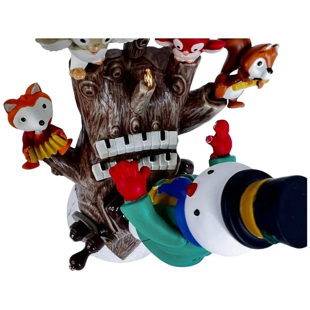 Hallmark Keepsake Ornament Hickory Tree Harmony‎ 2011 Snowman Light Sound Motion